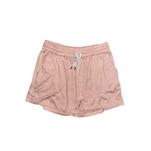 Pacific Trail Luxe Knit Rosette Pink Heathered Yoga Shorts Relaxed Lounge Long